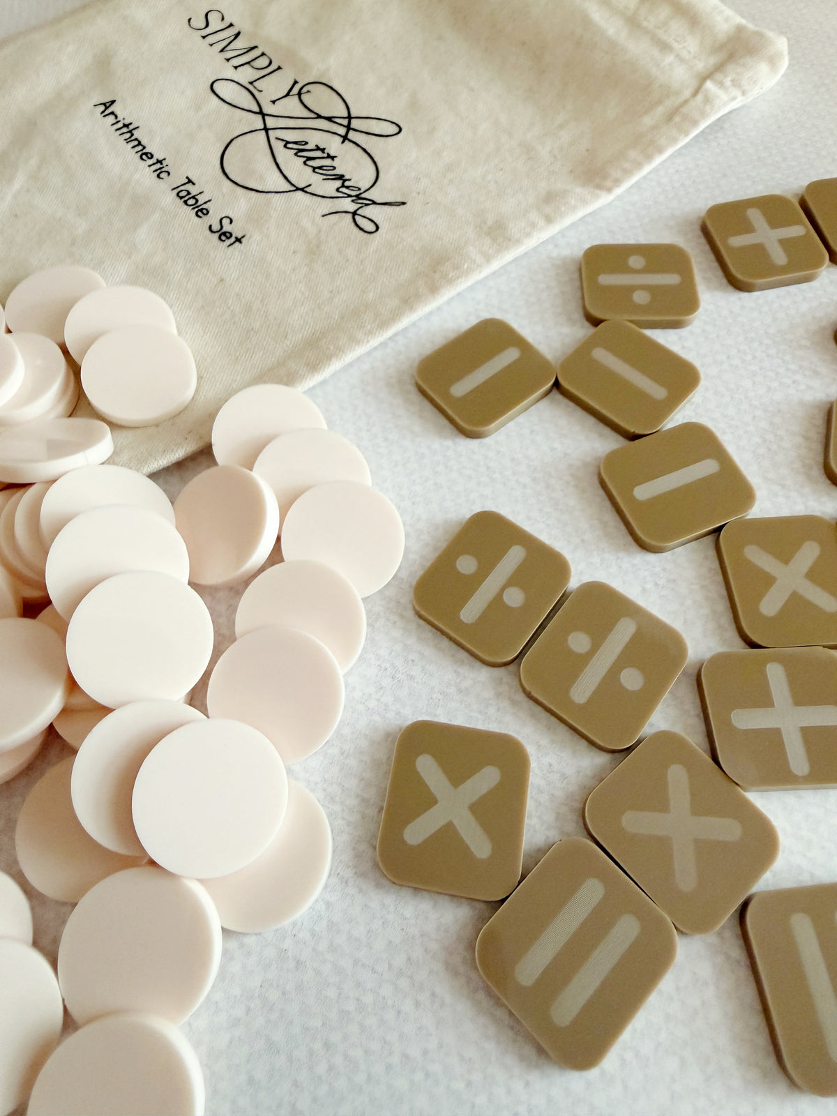 Arithmetic Table Set | Tactile Numbers, Counters, Math Signs