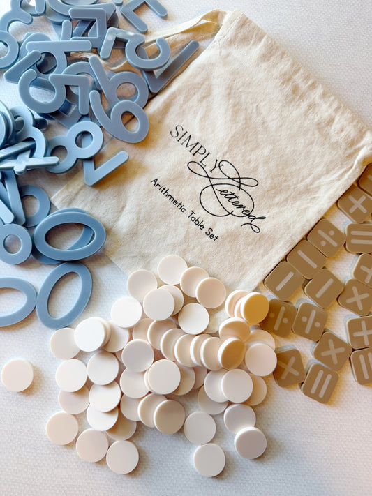 Arithmetic Table Set | Tactile Numbers, Counters, Math Signs