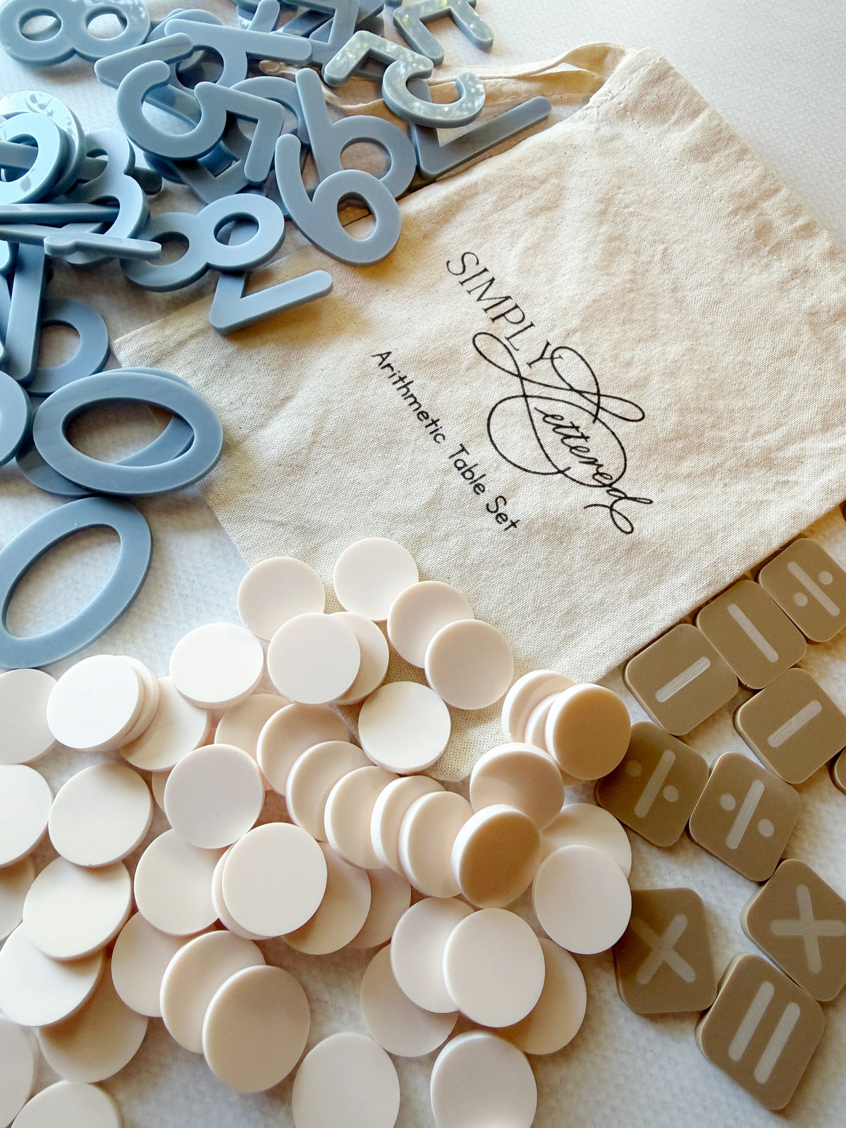 Arithmetic Table Set | Tactile Numbers, Counters, Math Signs