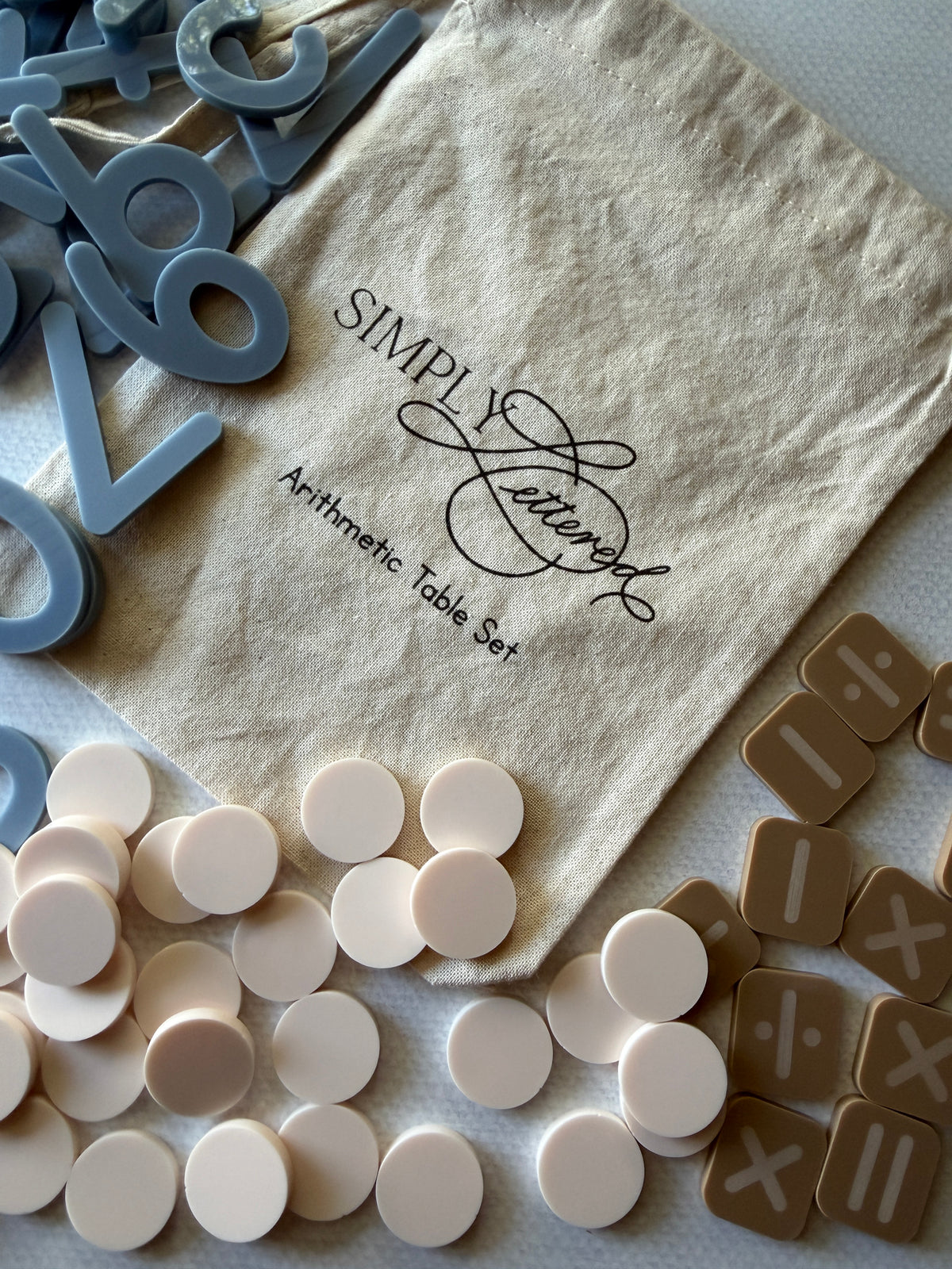 Arithmetic Table Set | Tactile Numbers, Counters, Math Signs