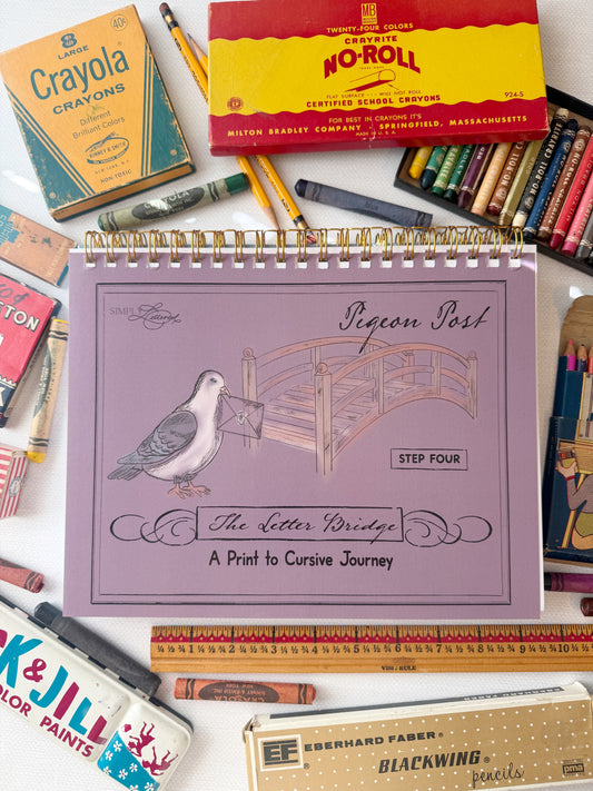 The Letter Bridge™ Step Four | Pigeon Post | Print and Cursive Penmanship Practice Workbook | Printed